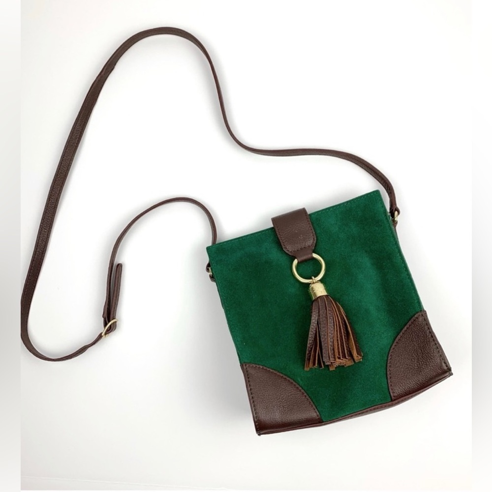 Talbots Kelly Green Suede Handbag